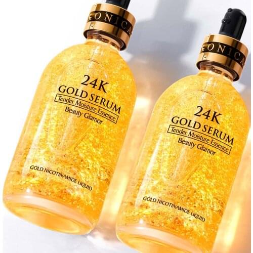 24K Gold Tense Moisture Essence Pure Hyaluronic Acid Serum Anti-wrinkle Gold Nicotinamide Liquid Skin Care Essence