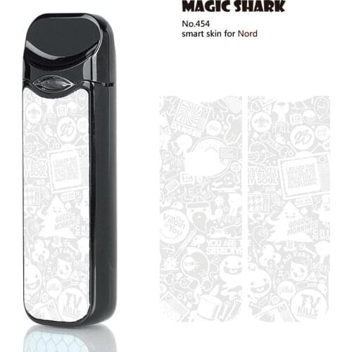 Magic Shark New Cherry Back Off Hope Gold Silk Stereo PVC No Fade Case Sticker Wrap Skin Film for Smok Nord