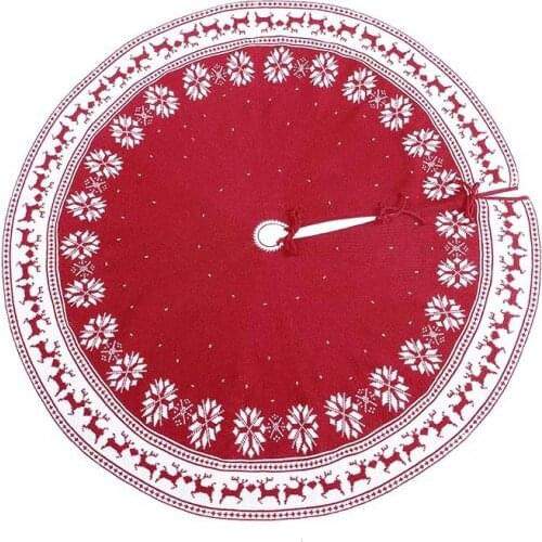 Christmas tree skirt knitted Christmas tree skirt knitted snowflake deer Christmas gifts 2021 high quality