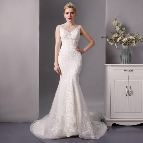 6081 vestido de noiva sereia mariage champetre vintage dress sukienki na wesele damskie robe de mariee princesse de luxe cheap