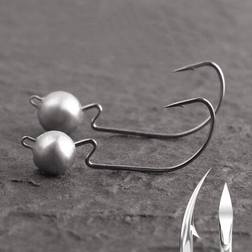 10Pcs Fishing Jig Crank Hook Stainless Steel Hooks 3.5g 5g 7g 10g Barbed Single Jig Hook For Bass Pike Perch Pesca Tackle 2021