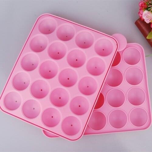 20-hole Round Lollipop Silicone Mold Chocolate Ball Cupcake Cookie Candy Maker Spherical Lollipop Molds