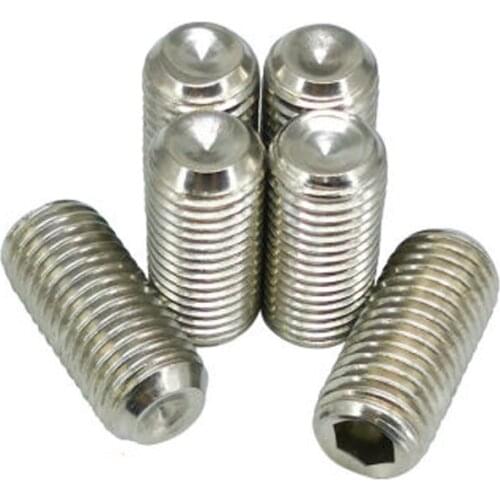 20pcs M4 316 stainless steel Allen concave end grups screw hex socket headless grup set stop payment bolt DIN916 4mm-30mm long