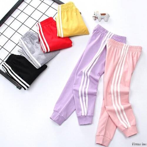 3-9years childrens trousers boys girls pure cotton sports trousers children wear casual pants childrens brand straight pants