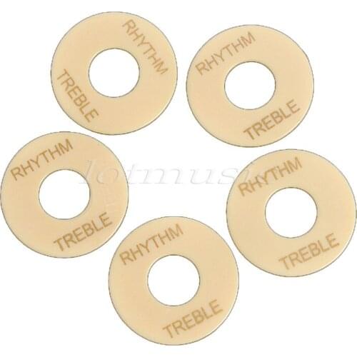 5Pcs Guitar Pickup Selector Plate Cream Plastic For Electric Guitar Replacement