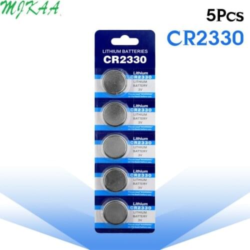 5pcs/pack Cr2330 BR2330 ECR2330 Button Cell Coin Li-ion Battery 3V CR 2330 For Watch Electronic Toy Remote
