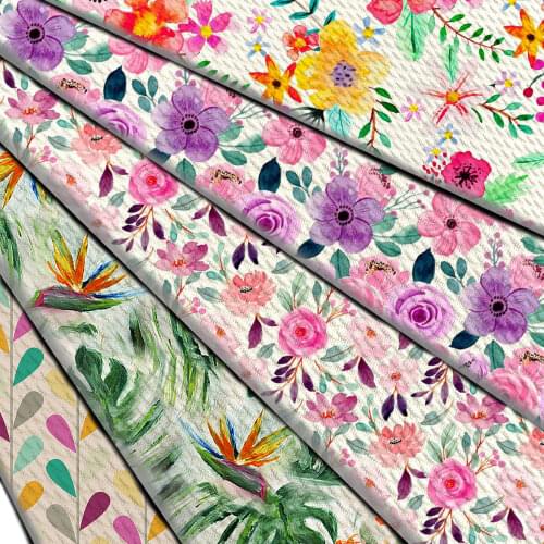 50*145cm Grace Flora Bullet Textured Flower Liverpool Bubble Fabric For Sewing Quilting Needlework Material