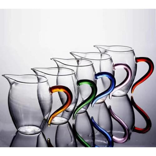 Thickening refractory glass tea) large points tea fair mug