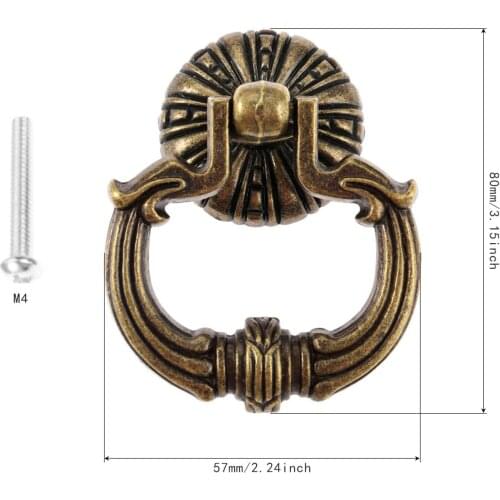 80*57mm Antique Furniture Handles Cabinet Knobs and Handles Door Cupboard Drawer Kitchen Pull Knob Furniture Hardware