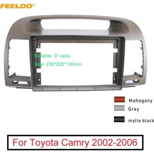 FEELDO Car Radio Audio 2Din Fascia Frame Adapter For Toyota Camry 9" Big Screen CD/DVD Player Dash Fitting Panel Frame Kit