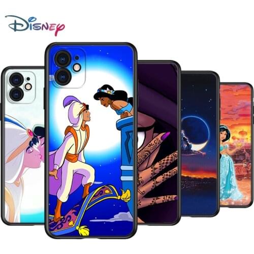 Aladdin Jasmine Princess Silicone Black Cover For Apple IPhone 12 Mini 11 Pro XS MAX XR X 8 7 6S 6 Plus 5S SE Phone Case