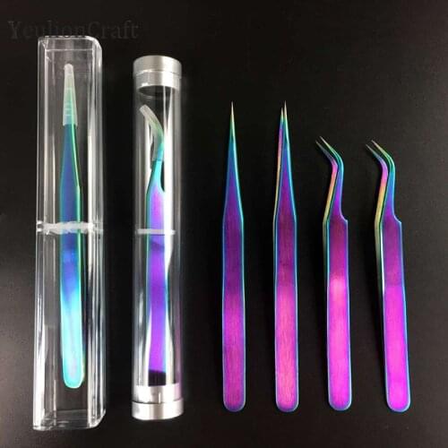 Chzimade Precision Industrial Tweezers Anti-static Curved Straight Tip Stainless Forceps Phone Repair Hand Tools