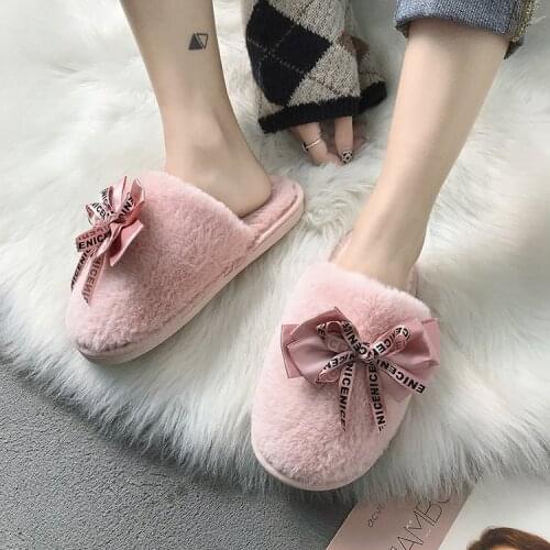 Home Slippers Winter Home Indoor Couple Home Non-slip Soft-soled Floor To Keep Warm Wool Cotton Slippers Fur Slippers