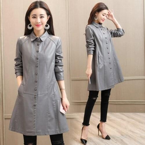 Fashion Ladies Motor Autumn Winter Women Leather Coat Female Leather Jacket Womens Outerwear Female Jackets LW1124