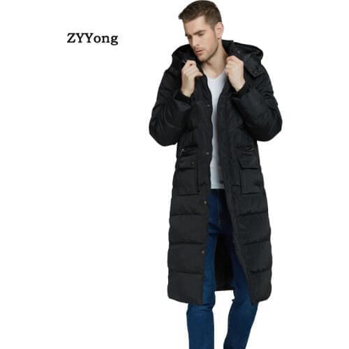 Russian Style Men Winter Snow Wear Coat Jacket Mens Fashion Hooded Padded Jackets Men Length Long Parkas with Hood 2020