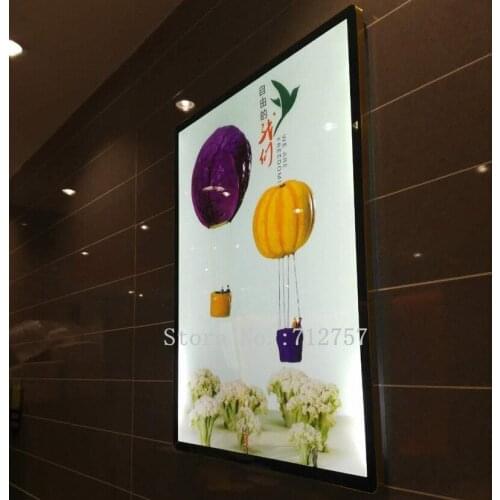 New Arrived Magnetic Slim Round Corner Restaurant LED Illuminated Menu Boards,50x70CM Advertising Light Box