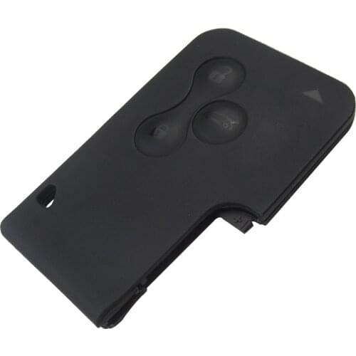 OkeyTech 3 Buttons Black Car Key Smart Card Shell Case Cover For Renault Clio Logan Megane 2 3 Koleos Scenic Not Insert Blade