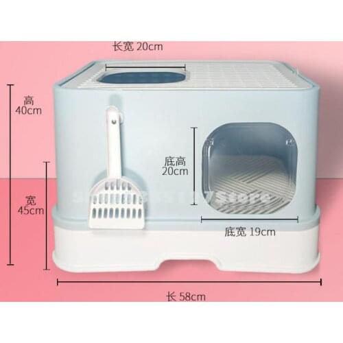 Cat Litter Basin Fully Enclosed Drawer Top In Splash Proof And Odor Proof Extra Large Cat Products Litter Basin Of Kitten Toilet