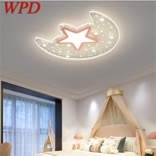 WPD Simple Ceiling Light Contemporary Moon Lamp Fixtures LED Home Decorative for Bed Room