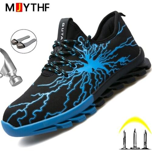 Work Safety Shoes For Men Women Work Shoes Sneakers Fashion Men Shoes Puncture-Proof Work Boots Men Steel Toe Shoes Dropshipping