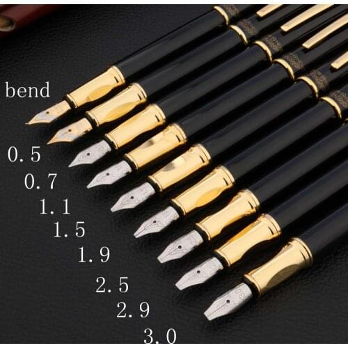 Parallel Calligraphy Fountain Pen Art Ink pen Gothic Arabic Italic 0.5/0.7/1.1/1.5/1.9/2.5/2.9/3.0/bend/mm Nib Office Supplies