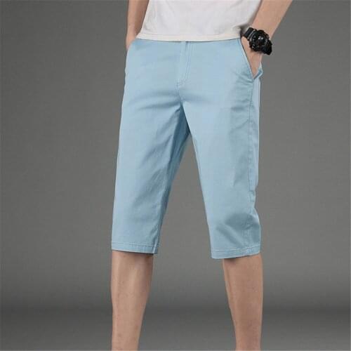 Summer Shorts Men Casual Loose Shorts Ice Silk Thin Section Five Points Shorts Solid Color