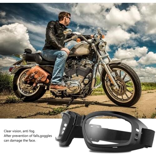 Foldable Vintage Motorcycle Glasses Windproof Goggles Ski Snowboard Glasses Off Road Racing Eyewear Dustproof Goggles