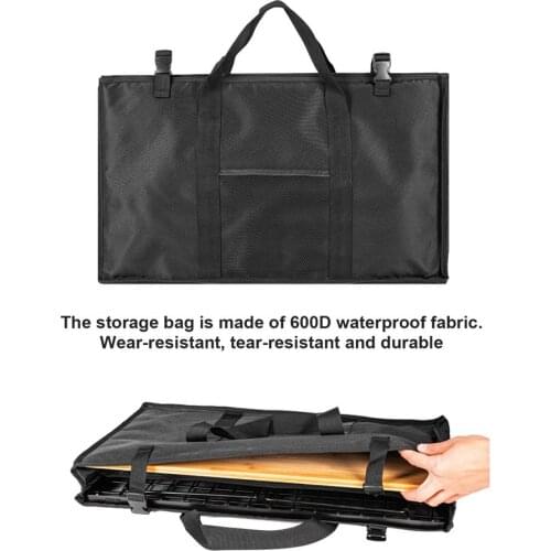 Outdoor Storage Bag Foldable Waterproof Organizer Storage Tool For Camping Folding Net Table Bamboo Board Table Drain Rack