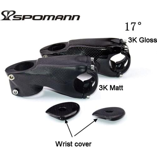 Carbon stem25.4 31.8mm 6/17 Degree Road/MTB 3K Gloss Carbon fiber Stems Bike Parts 50/60/70/80/90/100/110/120/ Bicycle Stem