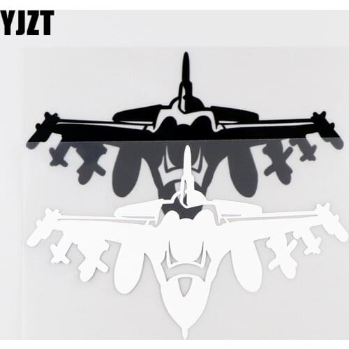 YJZT 16.2X9.7CM Falcon Aircraft Personality Car Stickers Funny Vinyl Decals Black / Silver 10A-0036