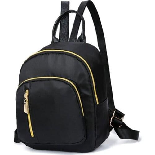 Leisure Nylon Backpack Women Black Waterproof School Bags for Teenage Girls High Quality Fashion Travel Backpack
