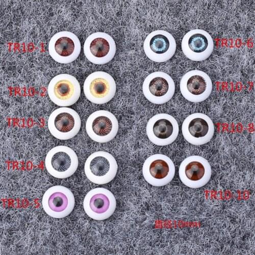 1 Set (5 Pair/9 Pair) Cute Doll Eyes Acrylic Fashion Doll Accessories Diy Dress Up Toys Size Diameter 10mm