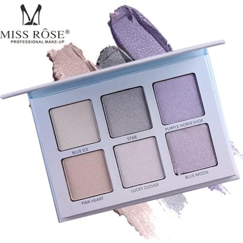 1 Pc Six Color High-Gloss Powder White Enamel Concealed Cheeks Enhanced Silhouette Long-Lasting Waterproof Cosmetics Supplies