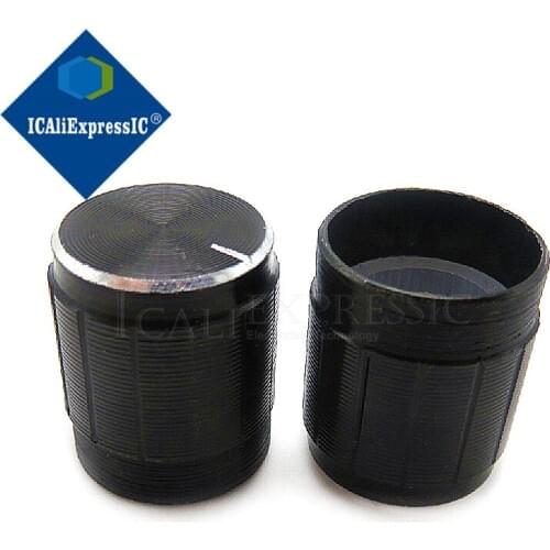 10pcs 15*17mm aluminum alloy potentiometer 15*17 knob rotary switch volume control knob black In Stock
