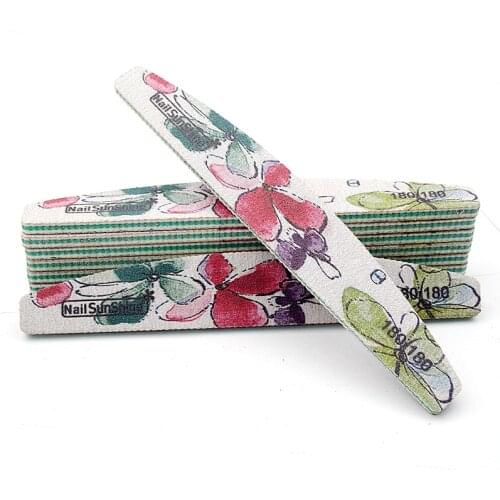 10Pcs/Lot Nail File Plastic Pedicure Printing Sanding Buffer Block Manicure Buffing Polish 180/180 Tools Professional Nail Set