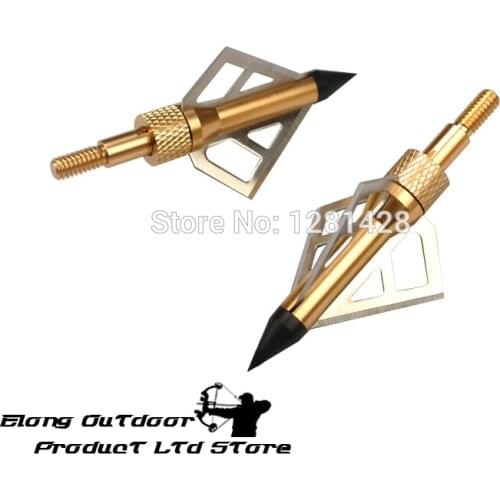 12X Broadhead 100 Grain 3 Blades Hunting Beast Outdoor Sport Free Shipping Archery Bow Point Tips Broadheads Target for Bolts
