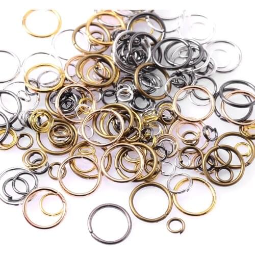 200Pcs/Lot Metal DIY Jewelry Findings Golden Silver Color Open Single Loops Jump Rings For Jewelry Making Bracelet Necklace