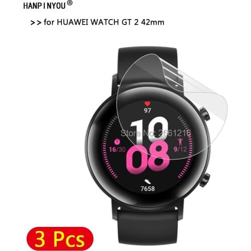 3 Pcs/Lot For HUAWEI WATCH GT 2 GT2 42mm Sports Smart Watch Soft TPU Protective Film Screen Protector (Not Tempered Glass)