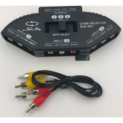 3 Video Devices to 1 TV Set AVBox 3 RCA Input to 1 TV output Multi Box Switch Box For DVD TV Game Vidicon