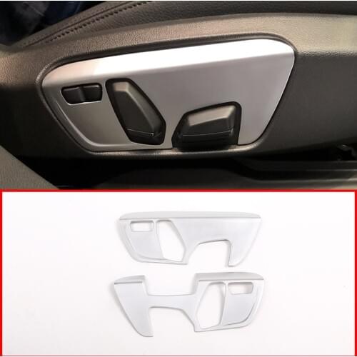 ABS Chrome For BMW X1 F48 2016 2017 2018 Car Seat Button Frame Trim For BMW X2 F47 2018 Accessories