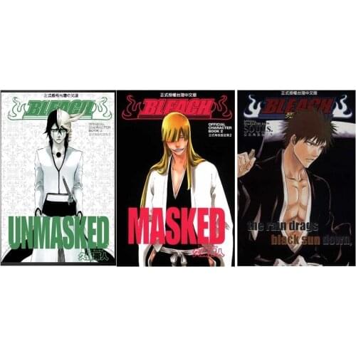 3 Books BLEACH Illustration Role Design Data Album Vol.1-3 Japan Youth Teens Adult Cartoon Comic Anime Manga Chinese Libros Book