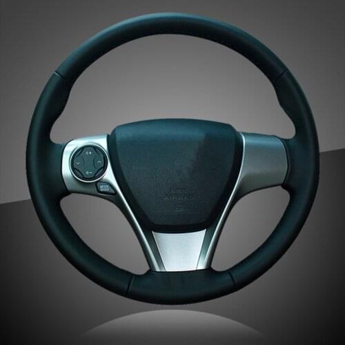 Auto Braid On The Steering Wheel Cover for Toyota Camry 2012 Venza 2013 Interior Hand Stitched Braid Car Steering Wheel Covers