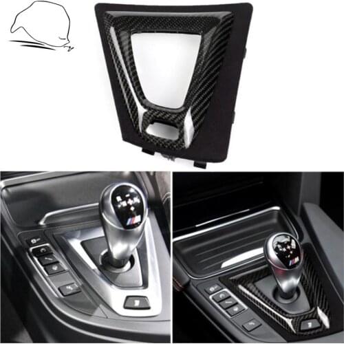 For BMW M3M4 F80 F82 F83 2014-2018 Carbon Fiber Replacement Car Gear Shift Base Panel Cover Shifter Lever Surround Accessories