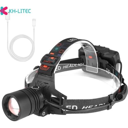 P50 LED Headlamp USB Rechargeable Zoom Fishing Headlight Torch Headlamp hunting Head light Camping Flashlight