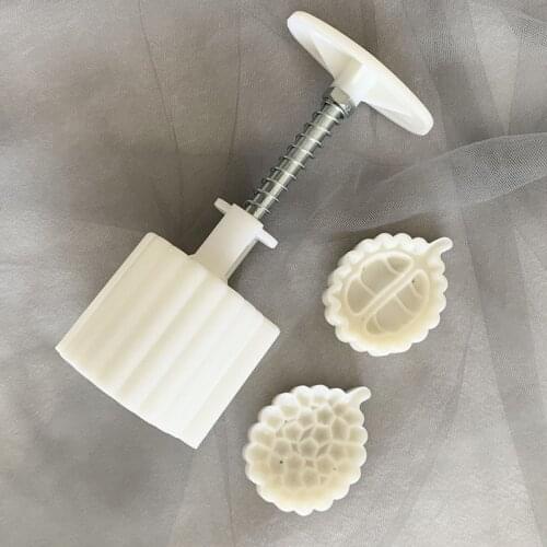 Mooncake Mold 50g Cookie Cutter with 3D Durian Stamps Green Bean Cake Mould DIY G6DA