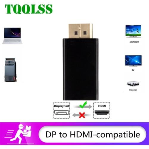 TQQLSS DP to HDMI-compatible Cable Adapter Male To Female For Laptop PC Display Port to 1080P HDMI-compatible Cable Adapter