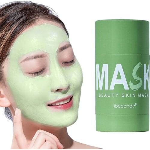 40g Green Tea Face Mask Deep Cleansing Oil-control Anti-acne Mask Moisturizing Hydrating Whitening Face Mask Mud Skin Care