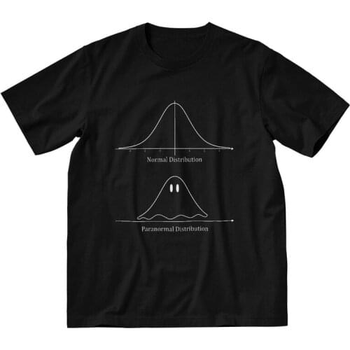 Normal Distribution Paranormal Distribution Math T Shirt for Men Cotton T-shirt Tshirt Short Sleeve Science Mathematics Tee Top