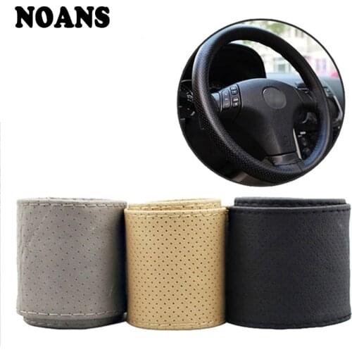 Soft Leather Breathable Hand-sewn Car steering Wheel Cover For Mercedes benz W204 W203 W211 AMG Mini cooper Skoda octavia a5