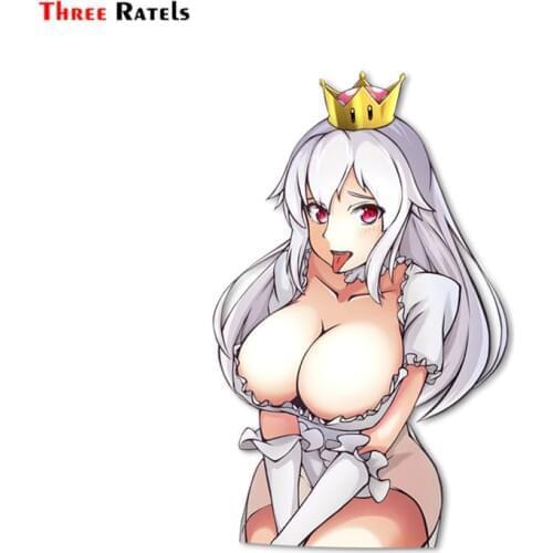 Three Ratels FC283 BOOETTE KISS Cute cartoon 3D Stickers for car sexy anime girls nude decal
